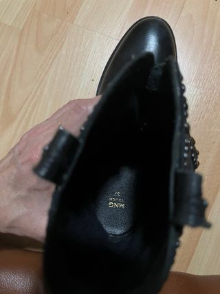 Botines Mango Piel Tachuelas Talla 37