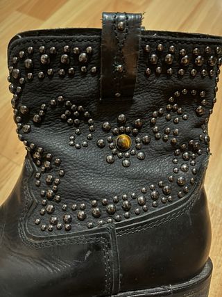 Botines Mango Piel Tachuelas Talla 37