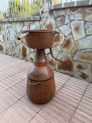 Alambique antiguo cobre completo-Destilador