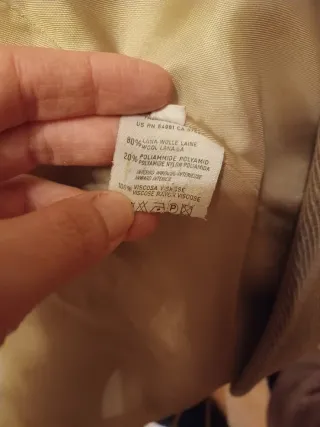 Abrigo Benetton Beige Espiga