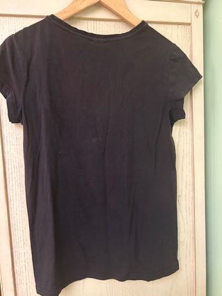 Camiseta Adidas Negra Logo Azul