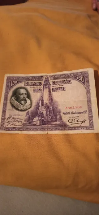 Billete 100 Pesetas España 1928