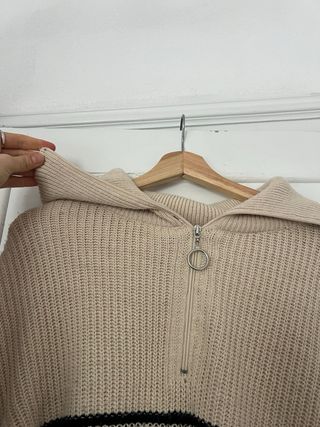 Jersey Pull&Bear Beige Rayas Negras Talla M