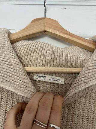 Jersey Pull&Bear Beige Rayas Negras Talla M