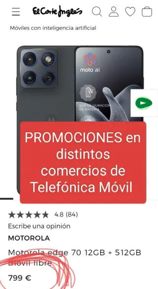 Motorola Edge 70 512GB Verde SIN ESTRENAR