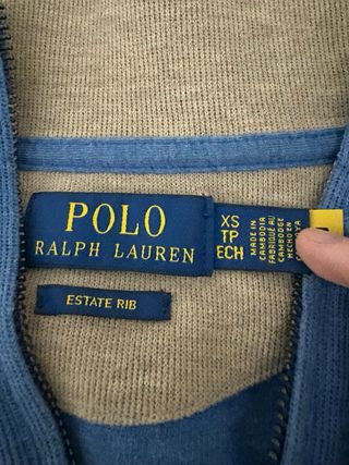 Jersey Cremallera Ralph Lauren Azul logo en pecho