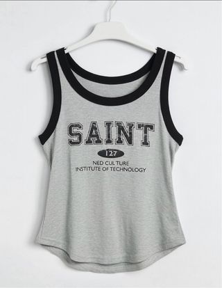 Camiseta sin mangas gris SAINT