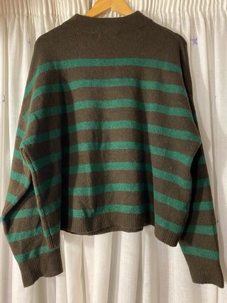 Jersey rayas marrón y verde