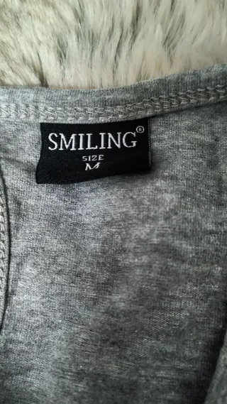 Mono corto Smiling mujer gris M