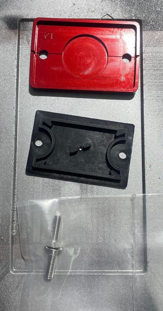 2 tapas bomba freno Aluminio rojo.Honda,Suzuki etc