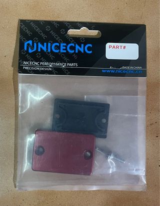 2 tapas bomba freno Aluminio rojo.Honda,Suzuki etc