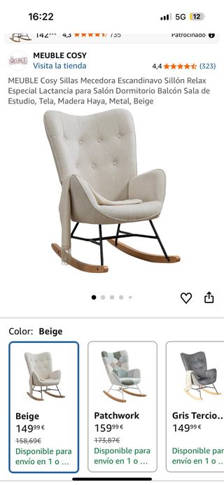 Dolce culla nordica beige in tessuto e legno senza marca