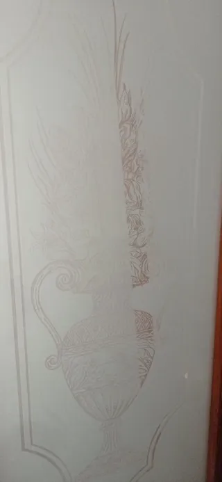 2 Puertas Salón Cristal Decorativo Madera