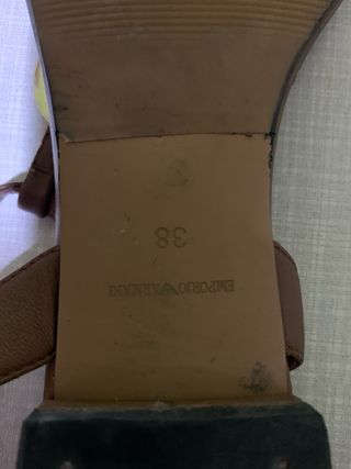 Sandalias Emporio Armani Marrones y Doradas