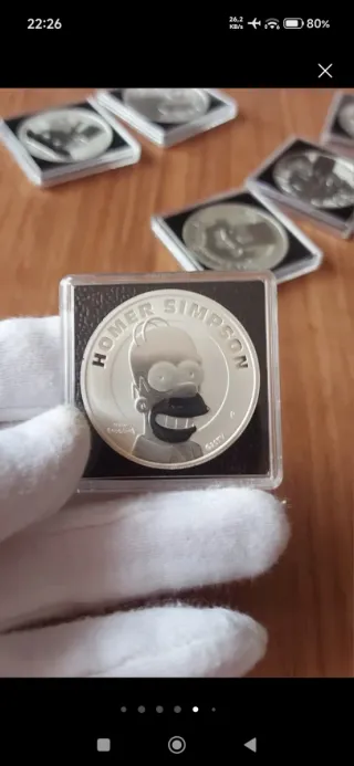 Oportunidad 8 Onzas Plata Colección Simpsons