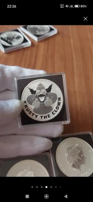 Oportunidad 8 Onzas Plata Colección Simpsons