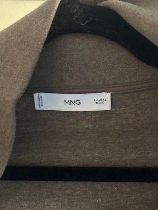 Sudadera Mango Marrón Cremallera