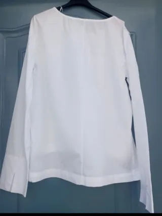 Blusa blanca manga larga