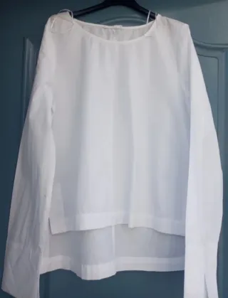 Blusa blanca manga larga