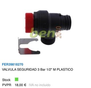 Válvula Seguridad Ferroli 39818270