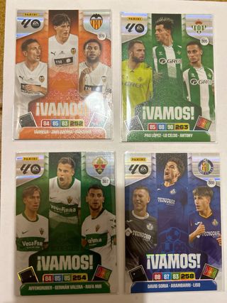 4 Cromos Adrenalyn VAMOS! Panini EA Sports