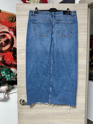 Falda vaquera larga azul