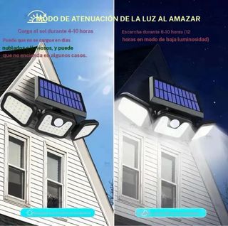 Lámpara Solar Exterior LED 3 Focos