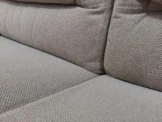 Conjunto 2 sofás beige y marrón