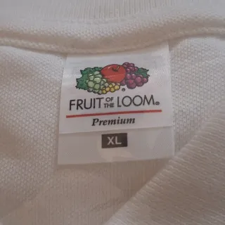 Polo Fruit of the Loom Blanco Talla XL
