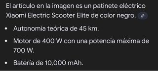 Patinete Eléctrico Xiaomi Elite Negro