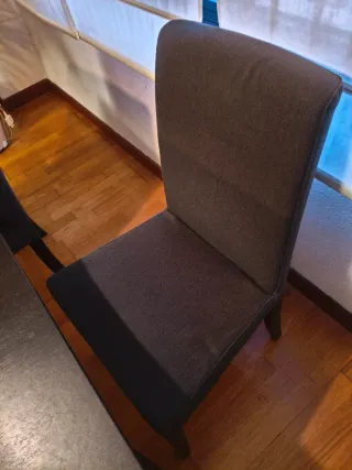 Mesa extensible BURJSTA y 4 sillas HENRIKSDAL.Ikea