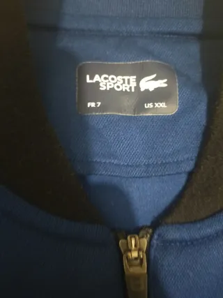 Sudadera Bomber Lacoste Sport Azul y Negra