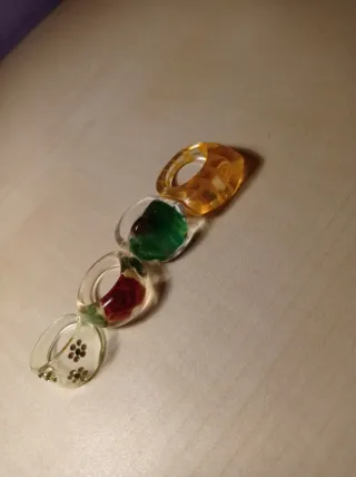 Lote de Anillos Gel Resina Flores