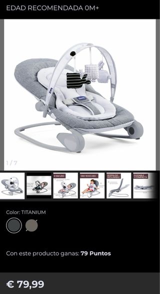 Cuna colecho Chicco sillita y bañera.