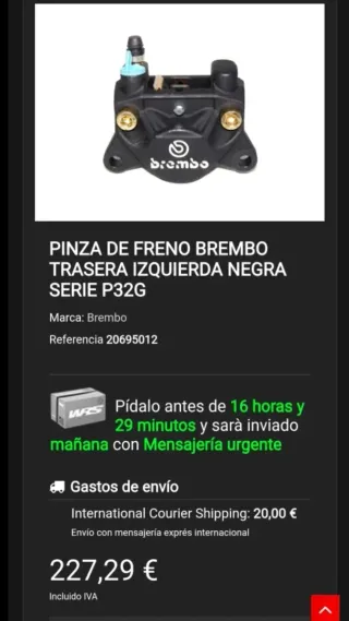 Pinza Brembo Trasera 84mm