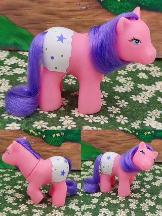 Lote 3 ponys vintage con pañales de estrellas