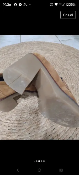 Scarpe marroni con tacco