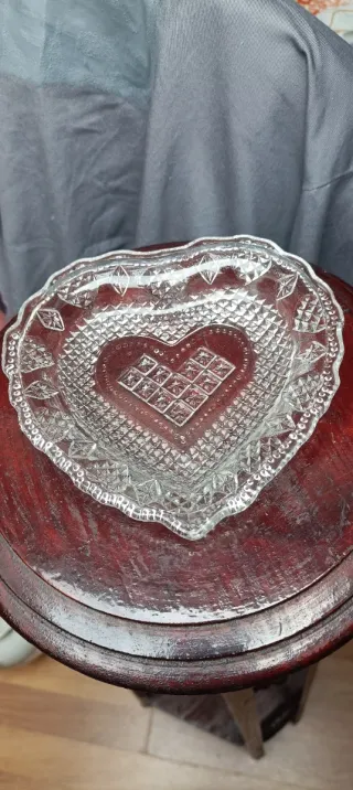 2 Bandejas Corazón Cristal