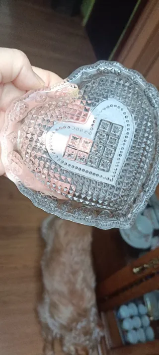 2 Bandejas Corazón Cristal