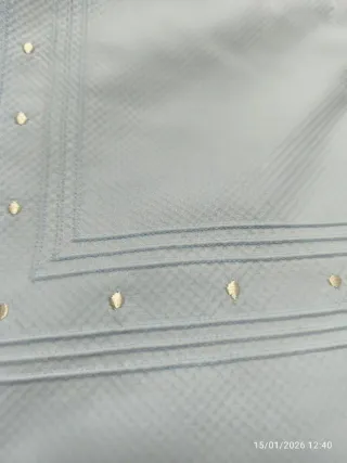 Colcha capazo azul con lazos