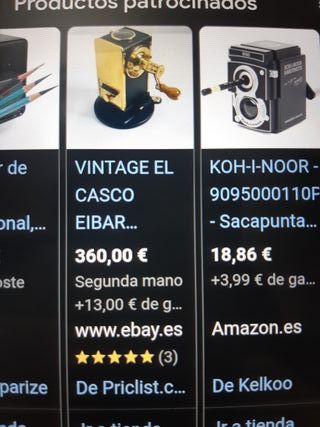 Sacapuntas Artesanal El Casco Laton Cromado