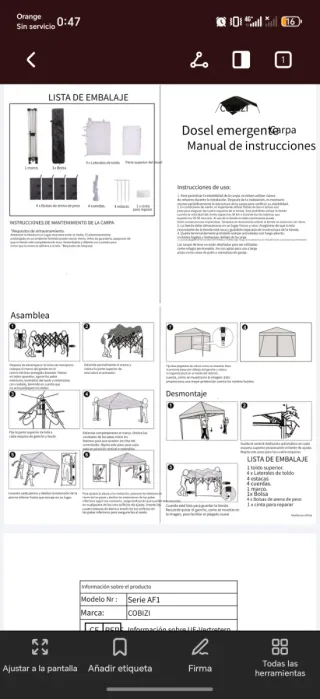 Carpa Plegable 3x3 AZUL