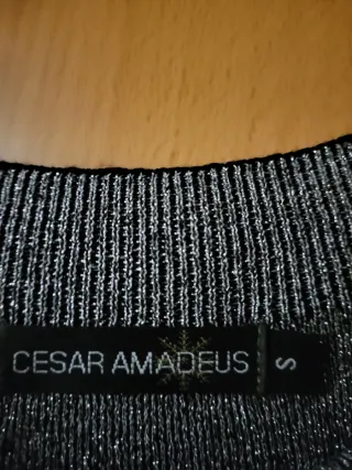 Vestido plateado Cesar Amadeus Talla S