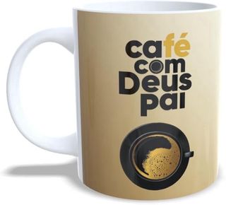 Caneca Café com Deus Pai Castanha