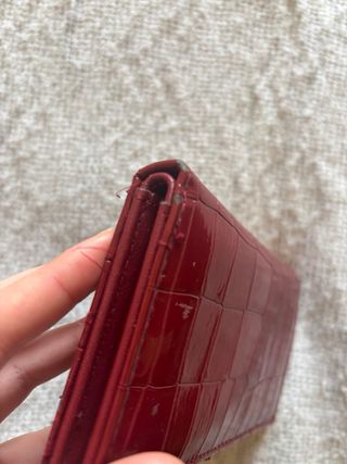 Cartera Stradivarius Roja Cocodrilo