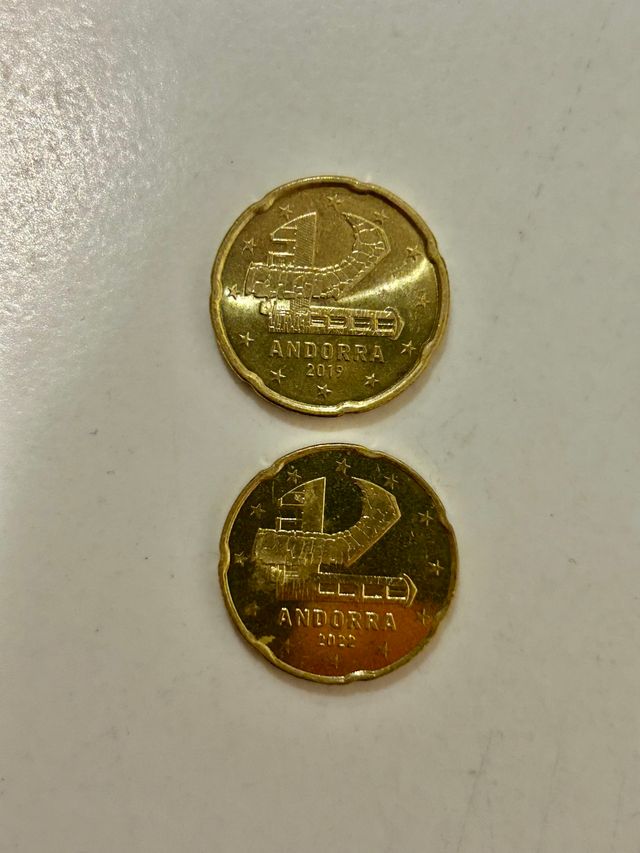 4 Monedas Andorra 10, 20, 50 céntimos