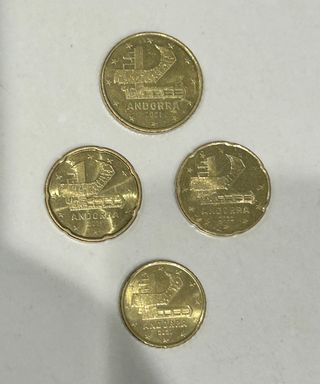 Monedas Andorra 10, 20, 50 céntimos