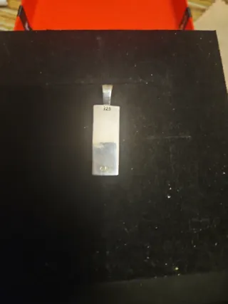 Colgante Plata Maciza Vintage Rectangular