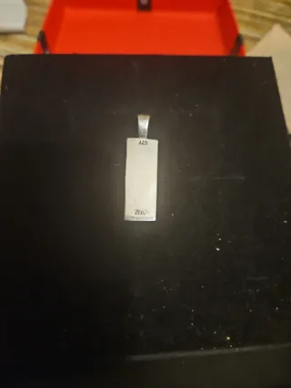 Colgante Plata Maciza Vintage Rectangular