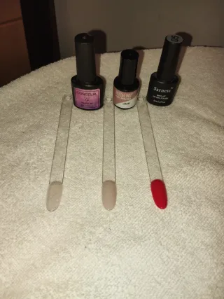 Esmaltes Gel ROSALIND Azul y Rosa